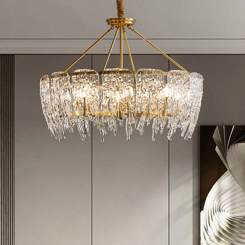 lustre led en cristal design moderne pour décoration intérieure - vue 3 sur 7