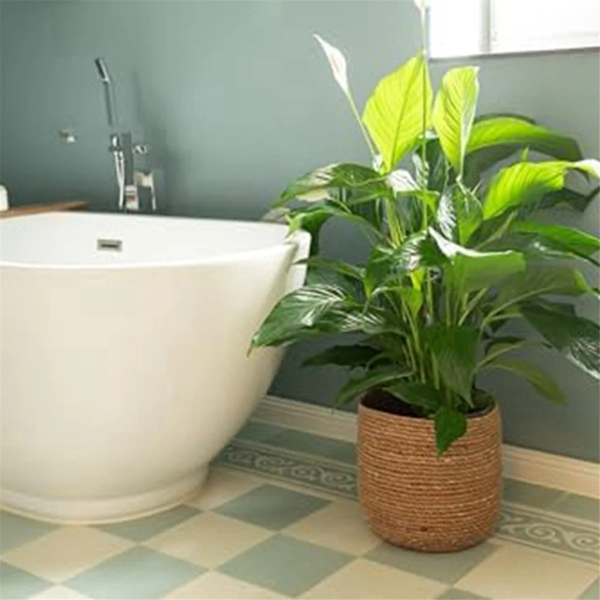 pot de fleurs tissé en jonc de mer style bohème décoratif - vue 5 sur 7