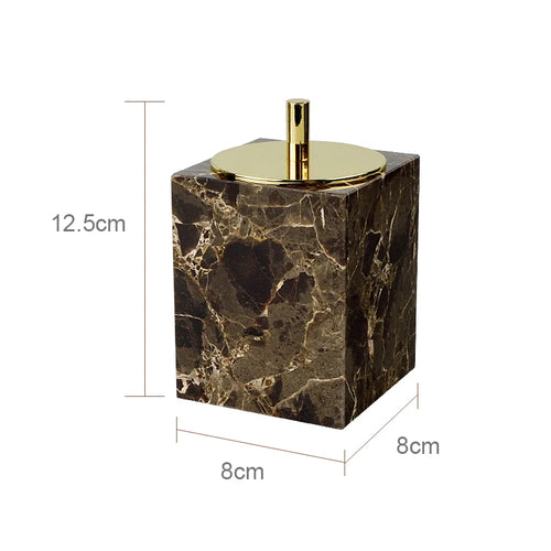 accessoires de salle de bain en marbre naturel ensemble luxe - vue 27 sur 27