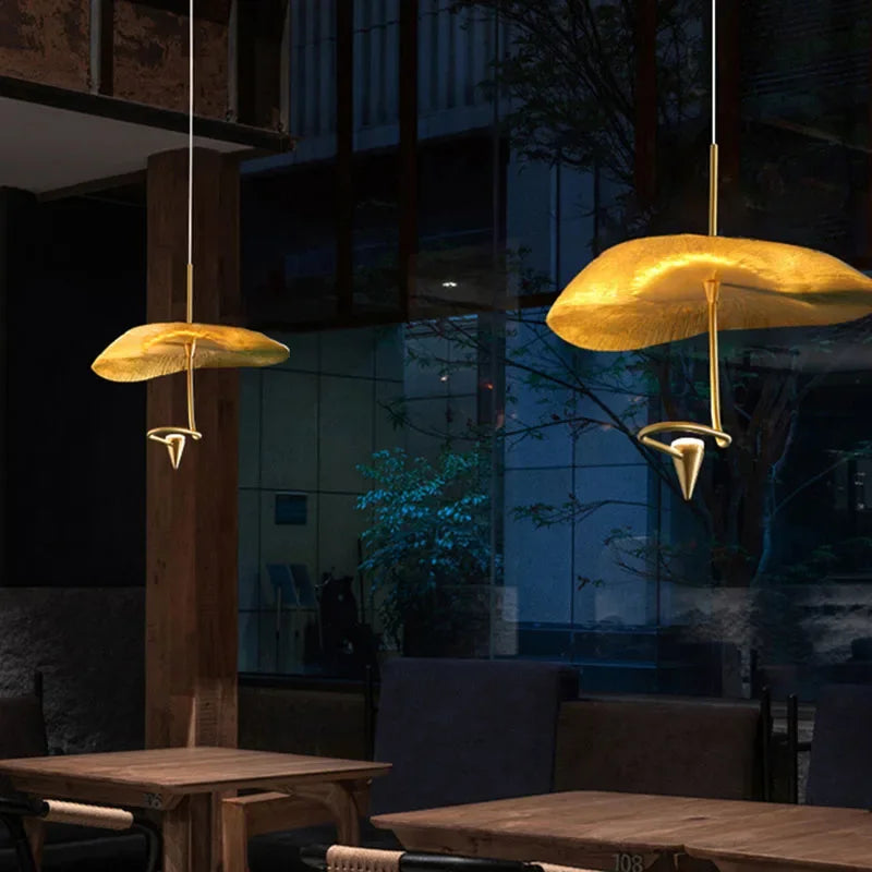 lustre led cuivre moderne pour décoration intérieure élégante - vue 3 sur 10