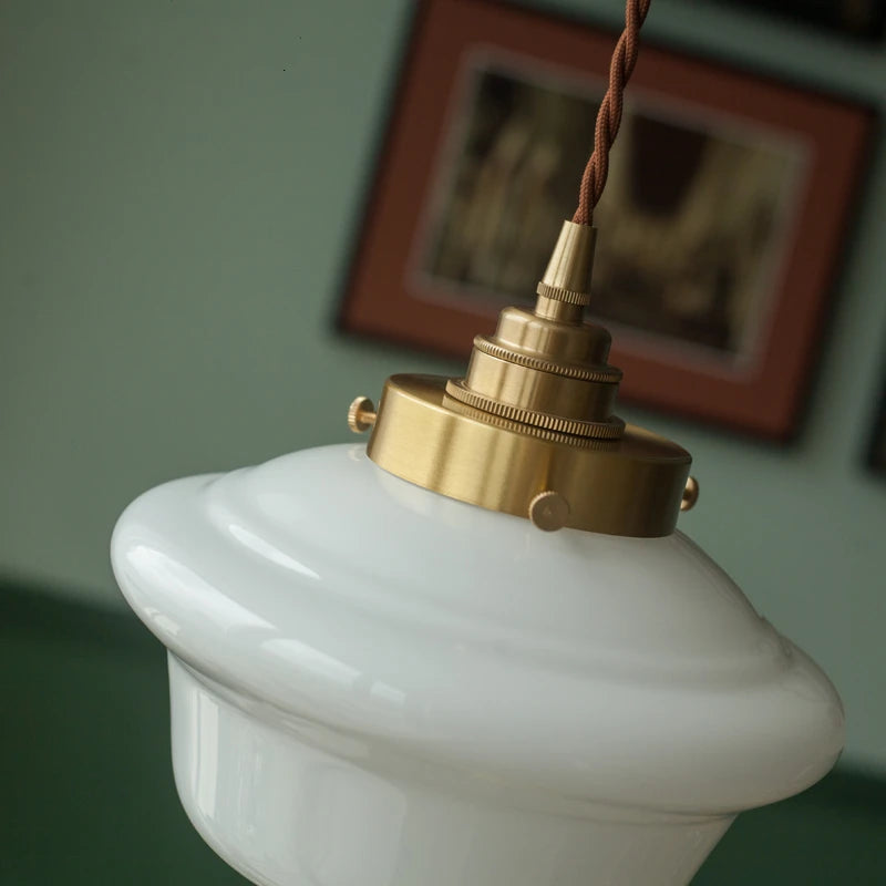 iwhd suspension led en verre et cuivre style nordique moderne - vue 4 sur 28