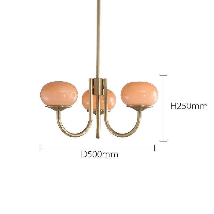 Lustre design doré nordique Simple - vue 8 sur 11