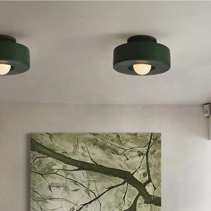 Nordique Wabi Sabi couloir Led plafonniers chambre E27 Led plafonnier moderne Lustre décor à la maison plafonnier luminaires - vue 4 sur 8