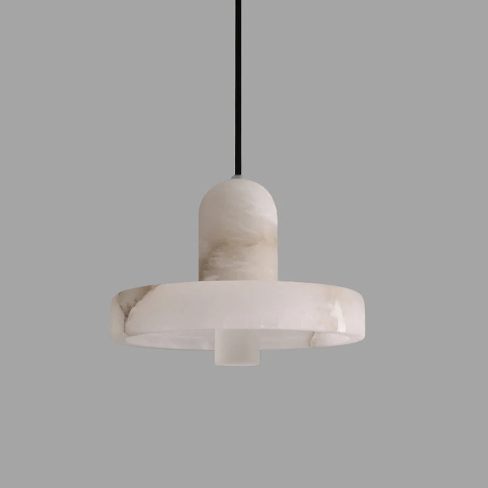 lustre en marbre espagnol de luxe tout en cuivre pour restaurant b & b - vue 3 sur 6