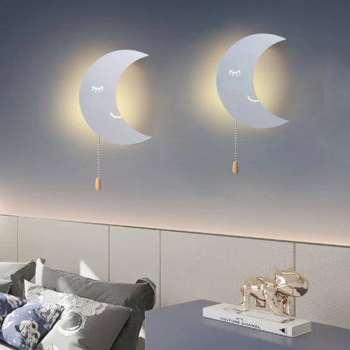 Lampe Murale de lune Rechargeable Mobile moderne pour Wandleuchte Applique Murale Wandlamp Kinkiet lumières - vue 5 sur 9