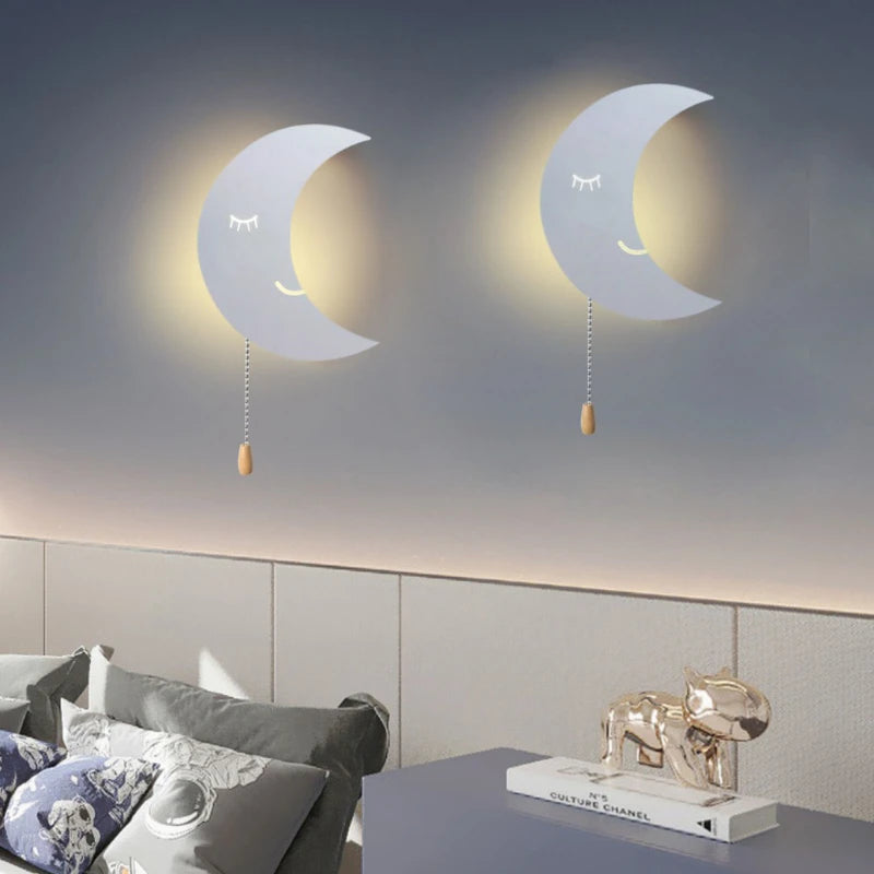 Lampe Murale de lune Rechargeable Mobile moderne pour Wandleuchte Applique Murale Wandlamp Kinkiet lumières - vue 4 sur 9