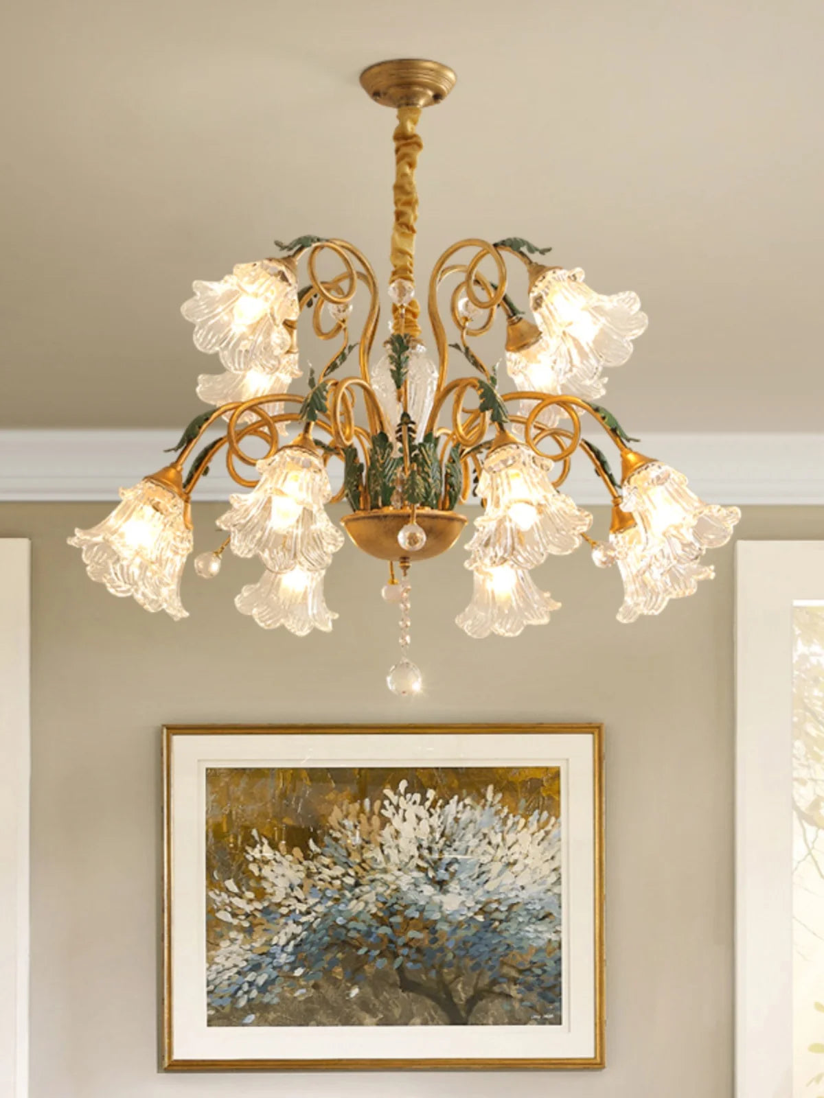 lustre en cristal rustique pour éclairage intérieur industriel - vue 5 sur 9