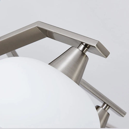 Lustre led métal nickel moderne - vue 7 sur 12