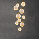 Lustre artistique LED en marbre doré à intensité réglable