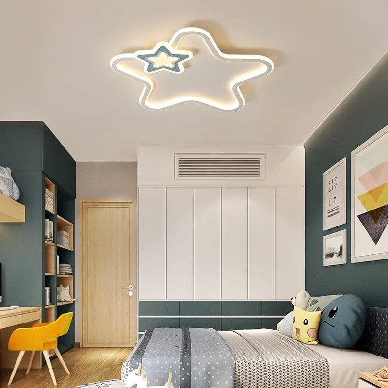 plafonnier led étoile moderne pour décoration intérieure - vue 5 sur 16