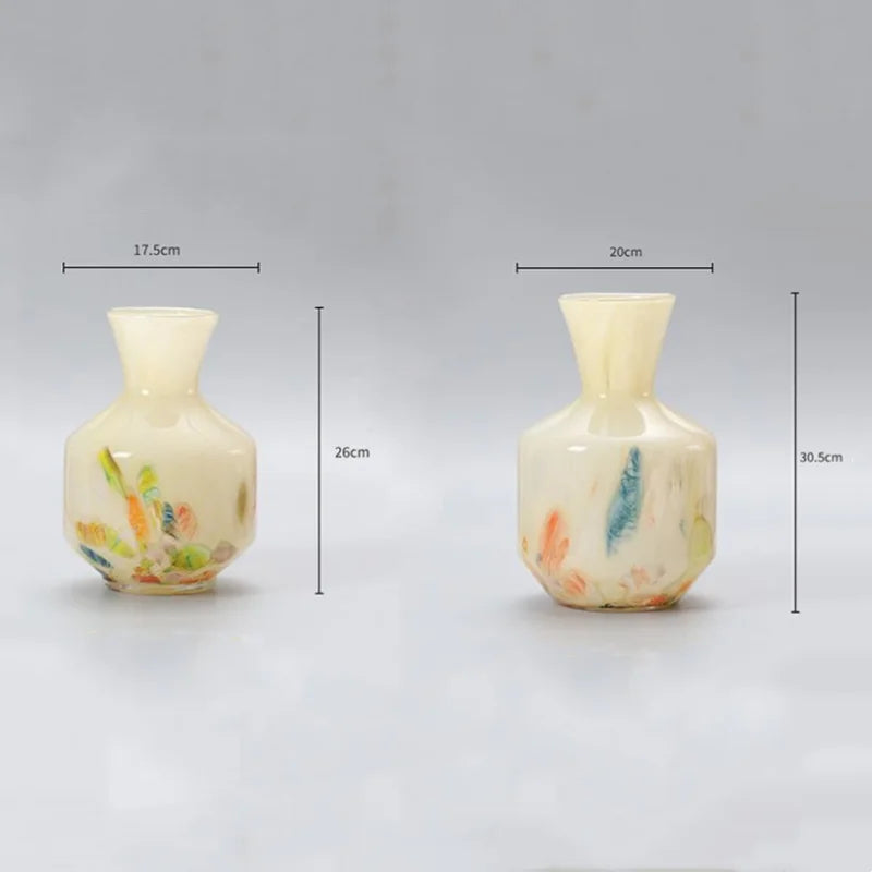 vase en verre imprimé motif floral pour terrarium décoration maison - vue 5 sur 8
