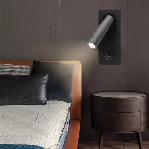 Applique murale LED lampe liseuse chambre rotatif mur rotatif lumières salon à côté de la lampe - vue 2 sur 10