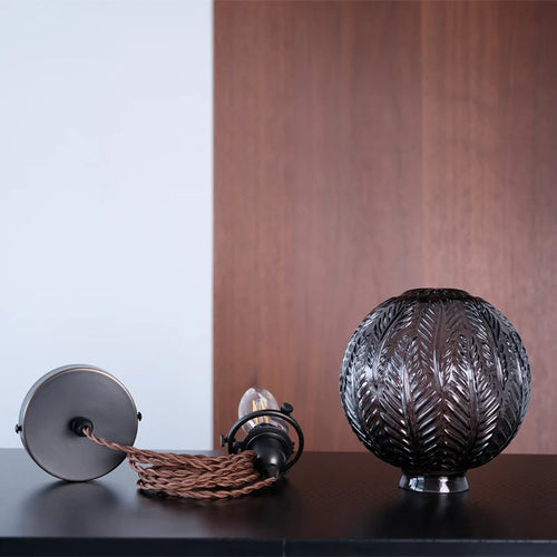 lustre nordique loft boule de verre led décoration de luxe - vue 5 sur 10