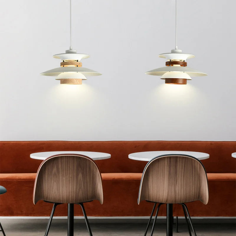 lustre moderne en forme de parapluie avec lumière colorée - vue 3 sur 12