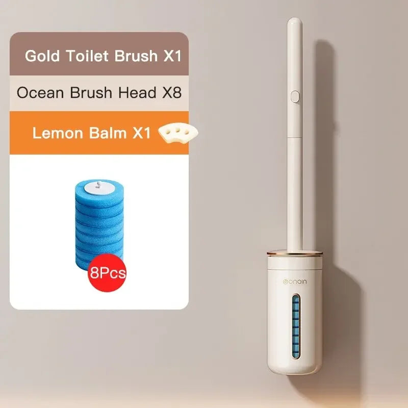 brosse de nettoyage jetable avec long manche et tête remplaçable - vue 10 sur 11