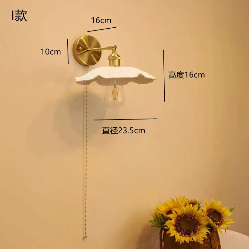 applique murale led antique avec interrupteur à tirette - vue 10 sur 10