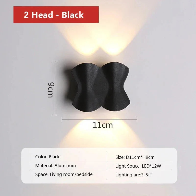 applique murale led moderne pour extérieur et décoration jardin