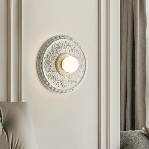 applique murale rétro haute gamme avec abat-jour en verre blanc - vue 5 sur 8