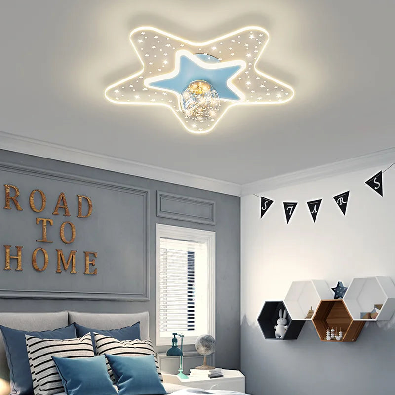 plafonnier ciel étoilé moderne pour chambre d'enfant - vue 3 sur 14