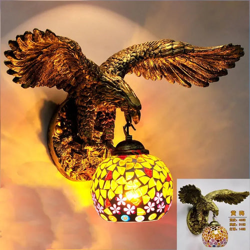 applique murale eagle décoration rétro bohème lumineuse artistique - vue 18 sur 18