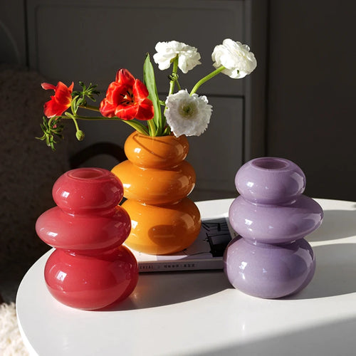 vase médiéval pour arrangement floral en verre élégant - vue 2 sur 8