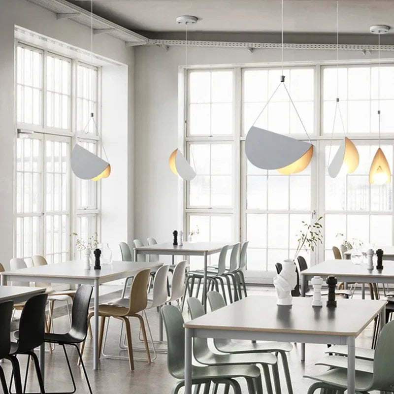 Nordic Designer Minimalist Modern Chandelier Ceiling Suspension Creative Pendant Lamp Hanging Light - vue 4 sur 9