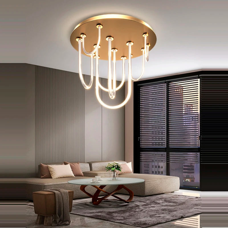 lustre à led moderne intensité variable tendance 2022 suspension - vue 4 sur 11