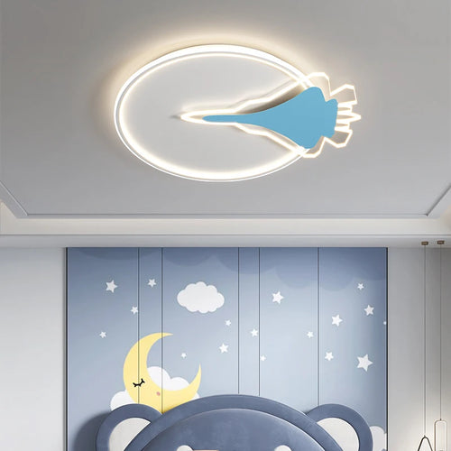 lampe led créative pour chambre d'enfant motif avion et nuages - vue 2 sur 11