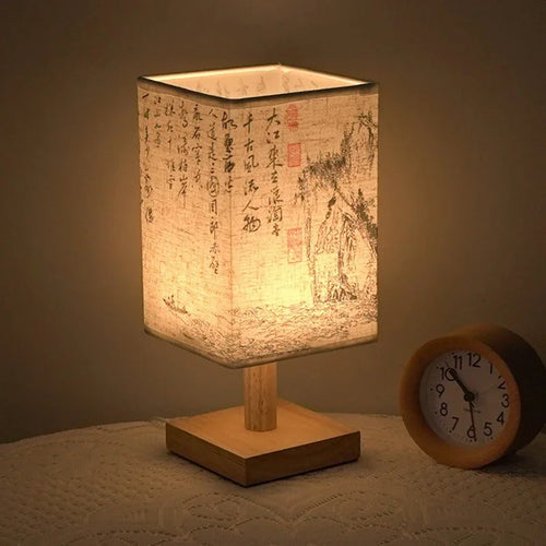 lampe de bureau à led style chinois avec prise usb et intensité variable - vue 4 sur 9