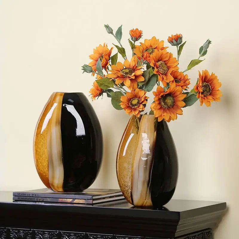 vase en verre moderne décoration artistique pour fleurs hydroponiques - vue 3 sur 7