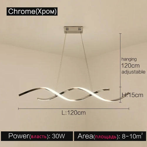 Living room chandelier Northern Europe chandelier creative restaurant ceiling lighted long chandelier living room lights - vue 9 sur 12
