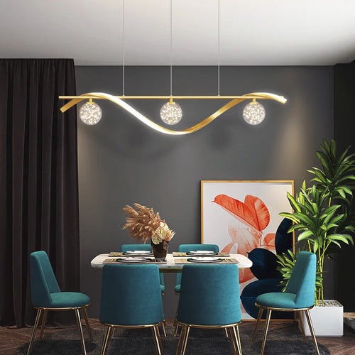 lustre sandyha led étoiles en boule de verre clair suspendue - vue 6 sur 8