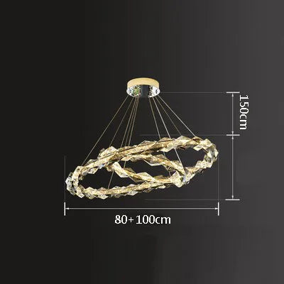 lustre moderne en cristal pour ambiance élégante et minimaliste - vue 13 sur 19