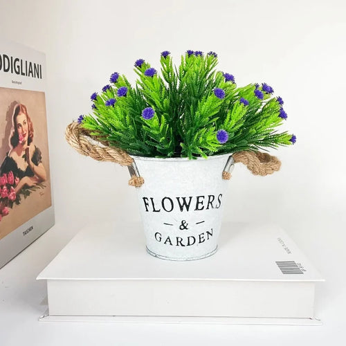 fleur artificielle en pot pour décoration créative et festive - vue 9 sur 10