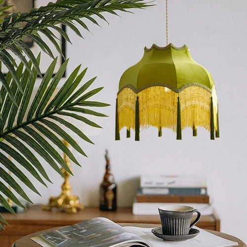plafonnier led suspendu rétro avec pampilles pour intérieur élégant - vue 2 sur 8