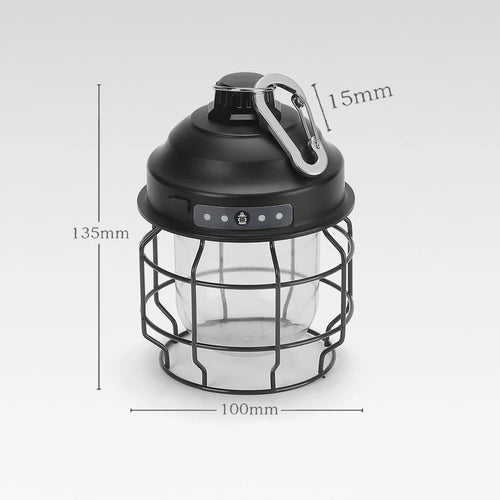 lanterne rétro rechargeable à LED pour jardin extérieur vintage - vue 5 sur 6