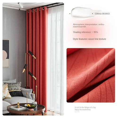 Rideau occultant style français pour salon chambre balcon - vue 17 sur 18