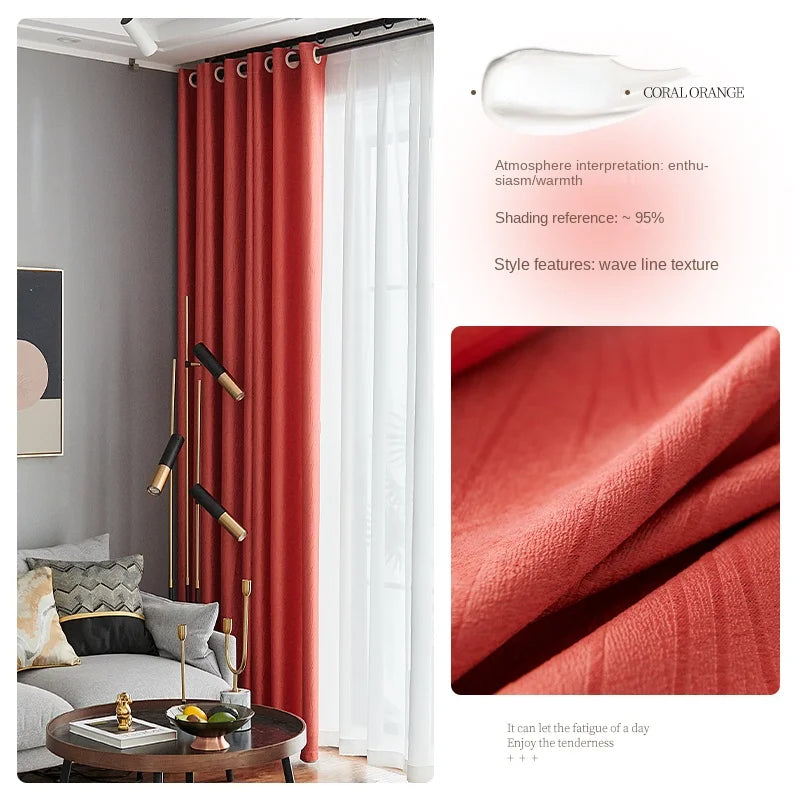 Rideau occultant style français pour salon chambre balcon - vue 16 sur 18