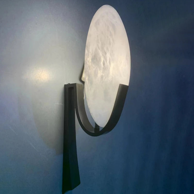 applique murale nordique en cuivre et marbre design moderne à led - vue 5 sur 8
