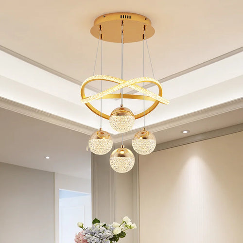 lustre circulaire moderne à intensité variable pour décoration intérieure - vue 2 sur 10