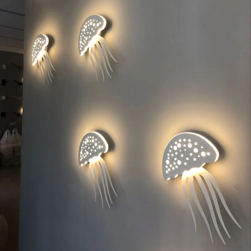 Applique murale blanche en forme de méduse à LED - vue 4 sur 7