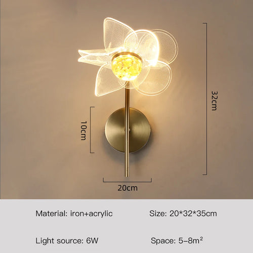 applique murale fleur pour éclairage doux et décoratif - vue 17 sur 16