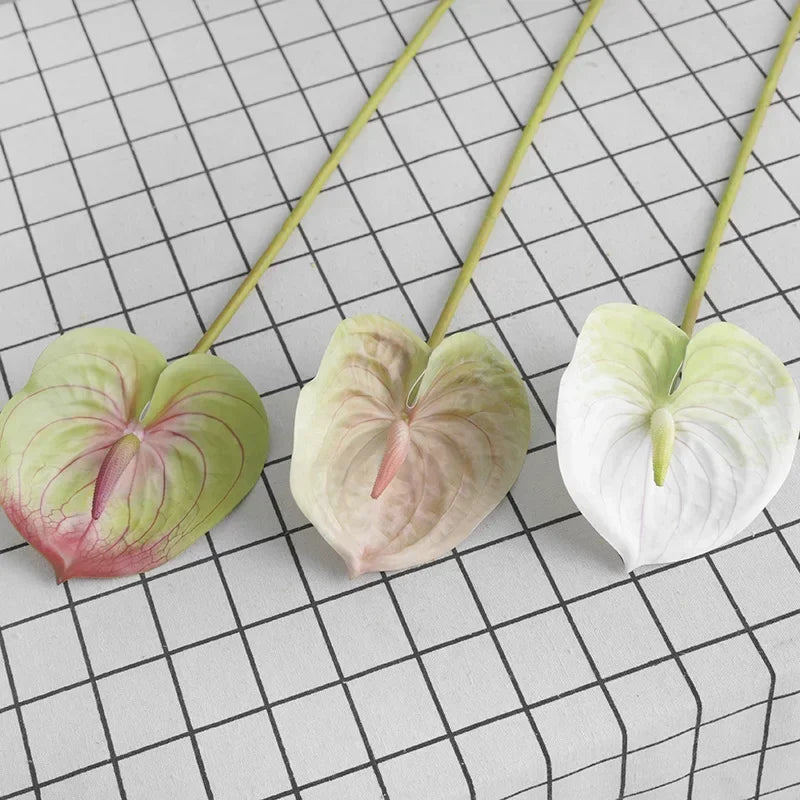feuilles d'anthurium artificielles pour décoration florale et jardin