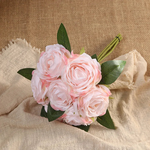 bouquet de roses artificielles décoration intérieure et extérieure fleurs faux - vue 18 sur 18