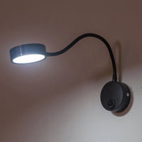 applique murale moderne à led avec bras flexible et interrupteur