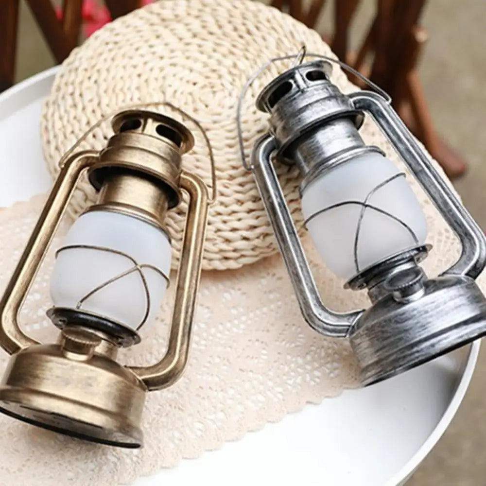 lanterne rétro portable pour camping lampe à pétrole à flamme dynamique - vue 3 sur 10