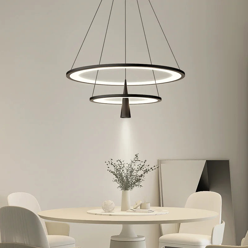 lustre moderne en cercle pour décoration intérieure élégante - vue 4 sur 10