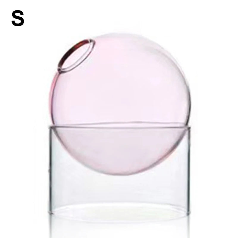 mini vase rond en verre pour décoration hydroponique écologique - vue 11 sur 18