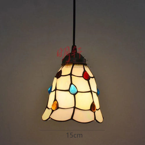 suspension tiffany vitrail pteris luminaire décoratif pour intérieur - vue 9 sur 9