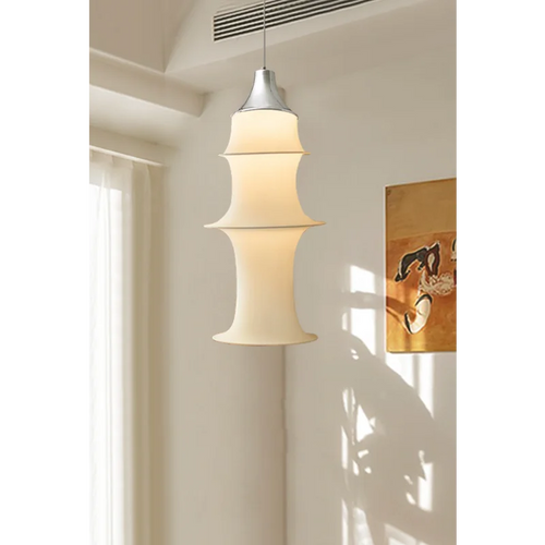 lustre en soie nordique wabi-sabi pour éclairage intérieur élégant - vue 2 sur 14